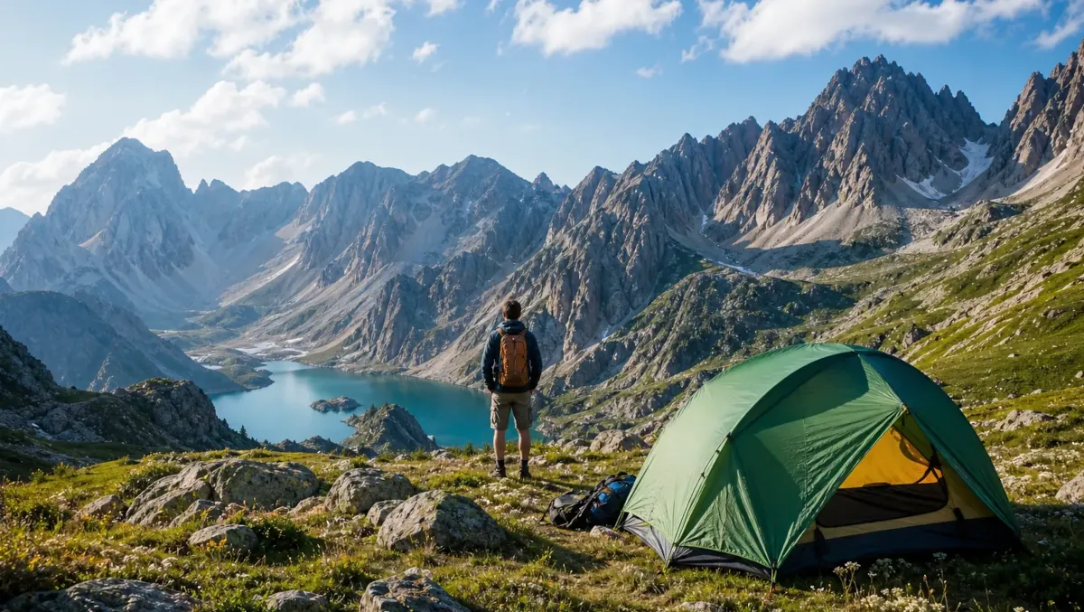 Camping à la montagne en été