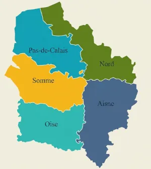 Carte des Hauts de France