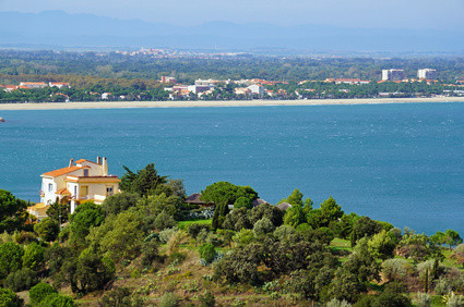 La plage d'Argelès-sur-Mer vue du Racou